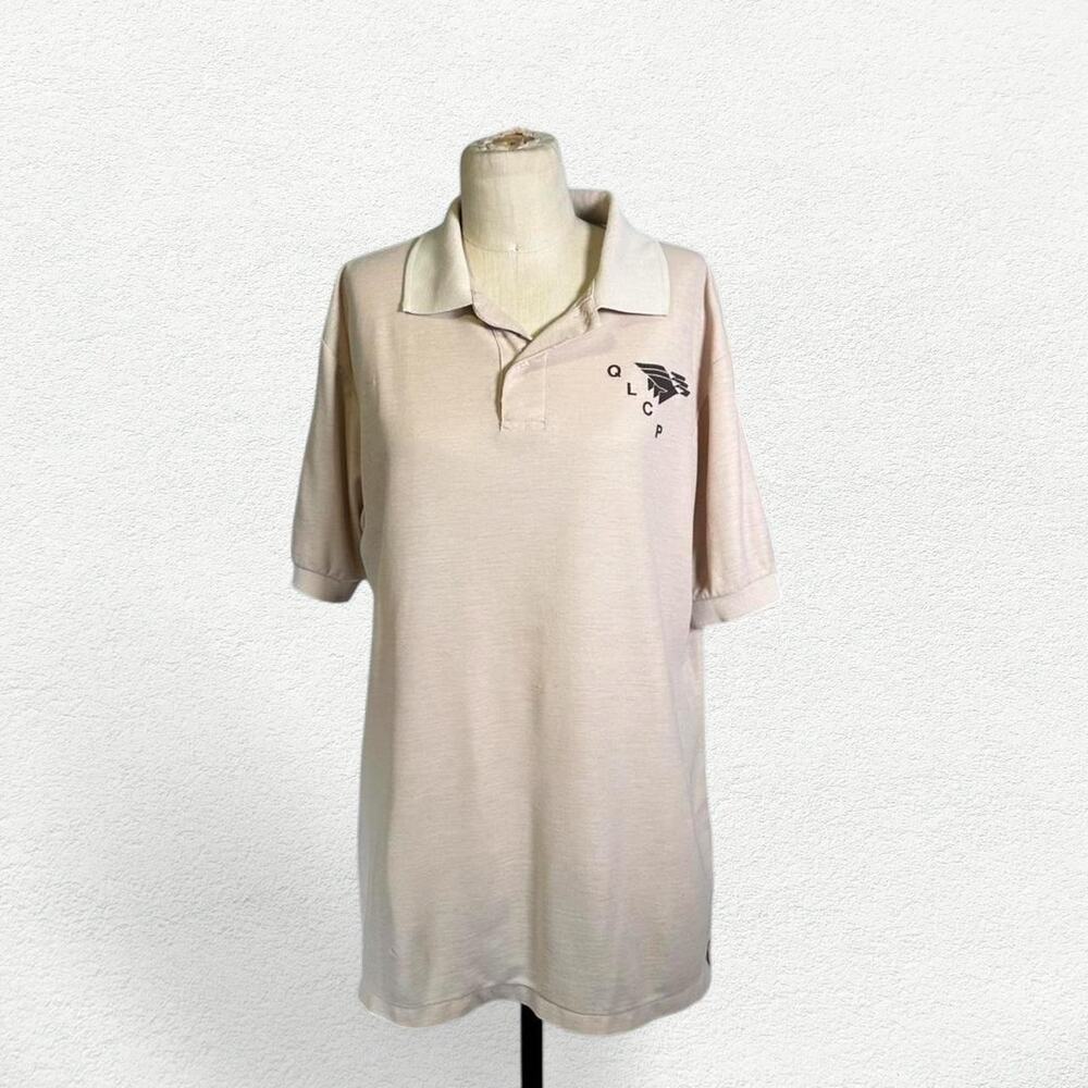 Vintage Monterey Knits “QLCP” Polo in Light Tan Brown